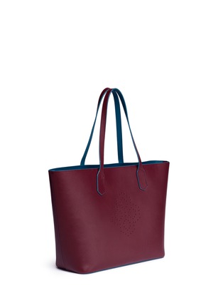 Detail View - Click To Enlarge - MISCHA - Monogram' perforated logo leather East West tote