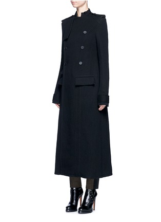 Front View - Click To Enlarge - HAIDER ACKERMANN - Wool linen blend trench coat