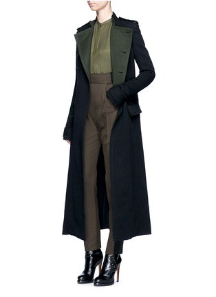 Figure View - Click To Enlarge - HAIDER ACKERMANN - Wool linen blend trench coat