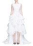 Main View - Click To Enlarge - MATICEVSKI - Vanquished' ruffle tulle skirt mesh effect gown