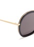 Detail View - Click To Enlarge - STEPHANE + CHRISTIAN - 'Drugduck' acetate insert metal round sunglasses
