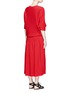 Back View - Click To Enlarge - LANVIN - Neck tie pleated crepe dress