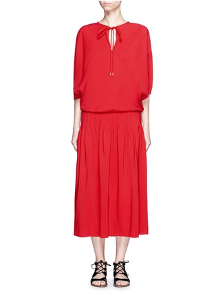 Main View - Click To Enlarge - LANVIN - Neck tie pleated crepe dress