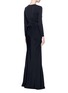 Back View - Click To Enlarge - ALEXANDER MCQUEEN - Knot detail drape cady gown