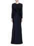 Main View - Click To Enlarge - ALEXANDER MCQUEEN - Knot detail drape cady gown