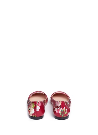 Back View - Click To Enlarge - GUCCI - Shanghai Blooms' print leather Mary Jane flats