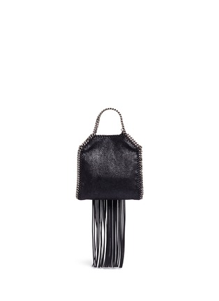 Back View - Click To Enlarge - STELLA MCCARTNEY - 'Falabella' tiny fringe star shaggy deer chain tote