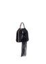 Front View - Click To Enlarge - STELLA MCCARTNEY - 'Falabella' tiny fringe star shaggy deer chain tote