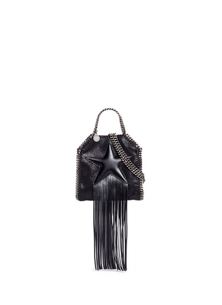 Main View - Click To Enlarge - STELLA MCCARTNEY - 'Falabella' tiny fringe star shaggy deer chain tote