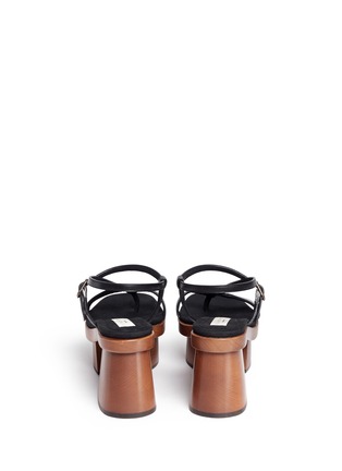 Back View - Click To Enlarge - STELLA MCCARTNEY - Chunky wooden heel platform sandals