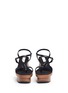 Front View - Click To Enlarge - STELLA MCCARTNEY - Chunky wooden heel platform sandals