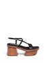 Main View - Click To Enlarge - STELLA MCCARTNEY - Chunky wooden heel platform sandals