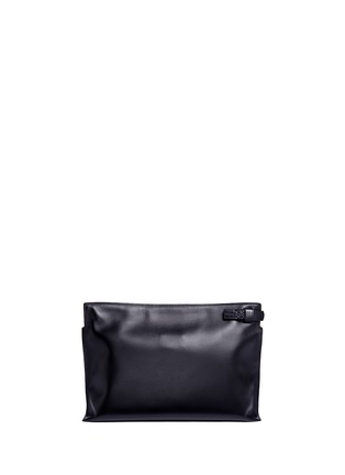 Back View - Click To Enlarge - LOEWE - 'T Pouch' large leather zip clutch