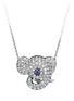 Main View - Click To Enlarge - BAO BAO WAN - Elephant' diamond sapphire 18k white gold necklace