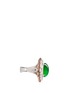 Detail View - Click To Enlarge - SAMUEL KUNG - Jade diamond 18k rose gold earring and ring set