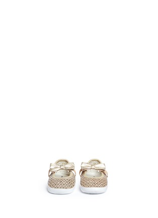 Figure View - Click To Enlarge - STUART WEITZMAN - 'Baby Layla' perforated glitter infant ballerinas