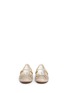 Figure View - Click To Enlarge - STUART WEITZMAN - 'Fannie Cutout Straps' bow glitter kids ballerinas