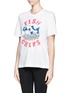 Front View - Click To Enlarge - MARKUS LUPFER - 'British Fish & Chips' sequin Alex T-shirt