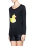 Front View - Click To Enlarge - MARKUS LUPFER - 'Hook-a-duck' merino wool sequin sweater