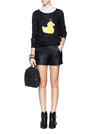 Figure View - Click To Enlarge - MARKUS LUPFER - 'Hook-a-duck' merino wool sequin sweater