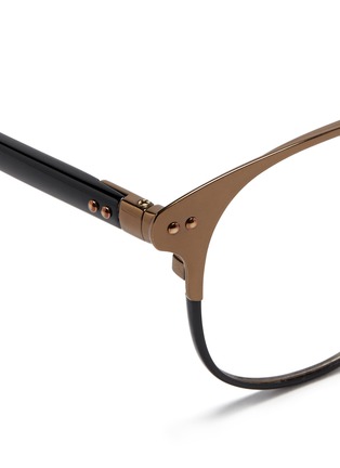 Detail View - Click To Enlarge - LINDA FARROW - Square brownline optic glasses