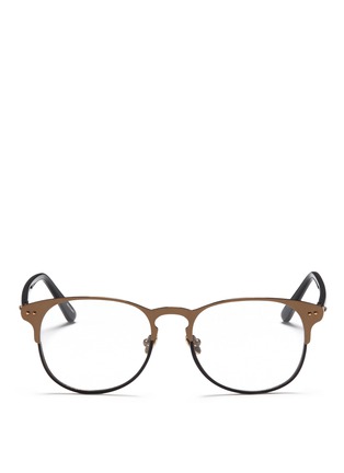 Main View - Click To Enlarge - LINDA FARROW - Square brownline optic glasses
