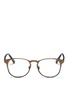 Main View - Click To Enlarge - LINDA FARROW - Square brownline optic glasses