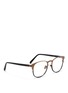 Figure View - Click To Enlarge - LINDA FARROW - Square brownline optic glasses
