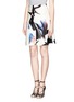 Front View - Click To Enlarge - MO&CO. EDITION 10 - Abstract print A-Line skirt