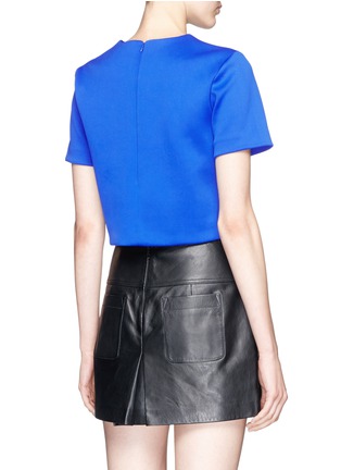 Back View - Click To Enlarge - T BY ALEXANDER WANG - Logo print cropped neoprene T-shirt
