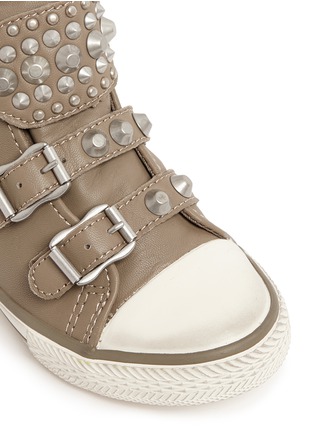Detail View - Click To Enlarge - ASH - 'Frog' stud leather infant sneakers