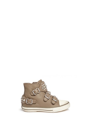 Main View - Click To Enlarge - ASH - 'Frog' stud leather infant sneakers