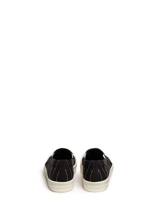 Back View - Click To Enlarge - RICK OWENS  - 'Sphinx' embroidery skate slip-ons