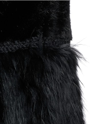Detail View - Click To Enlarge - YVES SALOMON - Raccoon trim mink fur coat