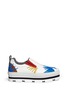 Main View - Click To Enlarge - MSGM - Cowboy graphic appliqué leather flatform slip-ons