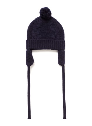 Main View - Click To Enlarge - BABY CZ - Pompom cashmere knit kids beanie