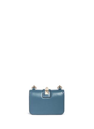 Back View - Click To Enlarge - VALENTINO GARAVANI - 'Rockstud Lock' mini leather chain bag