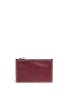Main View - Click To Enlarge - VALENTINO GARAVANI - 'Rockstud' leather flat zip pouch