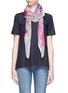 Figure View - Click To Enlarge - ANNA CORONEO - Cockatoo print silk chiffon scarf