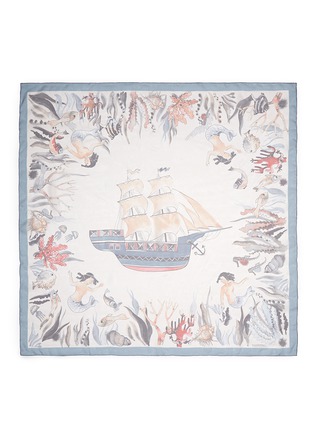 Main View - Click To Enlarge - VALENTINO GARAVANI - Sailing ship silk chiffon scarf