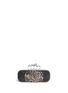 Main View - Click To Enlarge - ALEXANDER MCQUEEN - Crystal satin long knuckle box clutch
