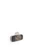 Figure View - Click To Enlarge - ALEXANDER MCQUEEN - Crystal satin long knuckle box clutch