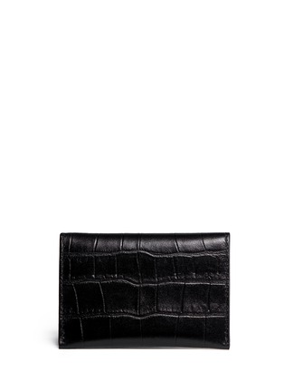 Figure View - Click To Enlarge - ALEXANDER MCQUEEN - Skull croc embossed leather card holder