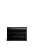 Figure View - Click To Enlarge - ALEXANDER MCQUEEN - Skull croc embossed leather card holder
