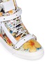 Detail View - Click To Enlarge - 73426 - 'London' comic strip print leather high top sneakers