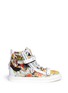 Main View - Click To Enlarge - 73426 - 'London' comic strip print leather high top sneakers