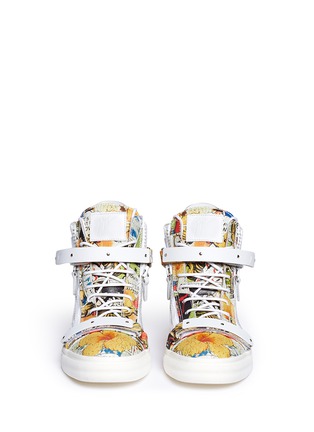 Figure View - Click To Enlarge - 73426 - 'London' comic strip print leather high top sneakers