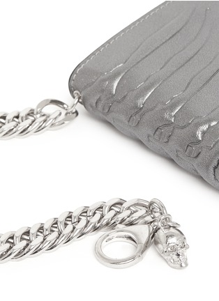 Detail View - Click To Enlarge - ALEXANDER MCQUEEN - Rib cage chain billfold wallet