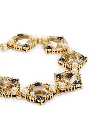 Detail View - Click To Enlarge - ST. JOHN - 'Ornate' Swarovski crystal pearl pavé bracelet