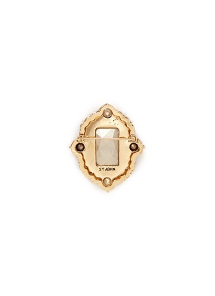 Back View - Click To Enlarge - ST. JOHN - 'Ornate' Swarovski crystal brooch
